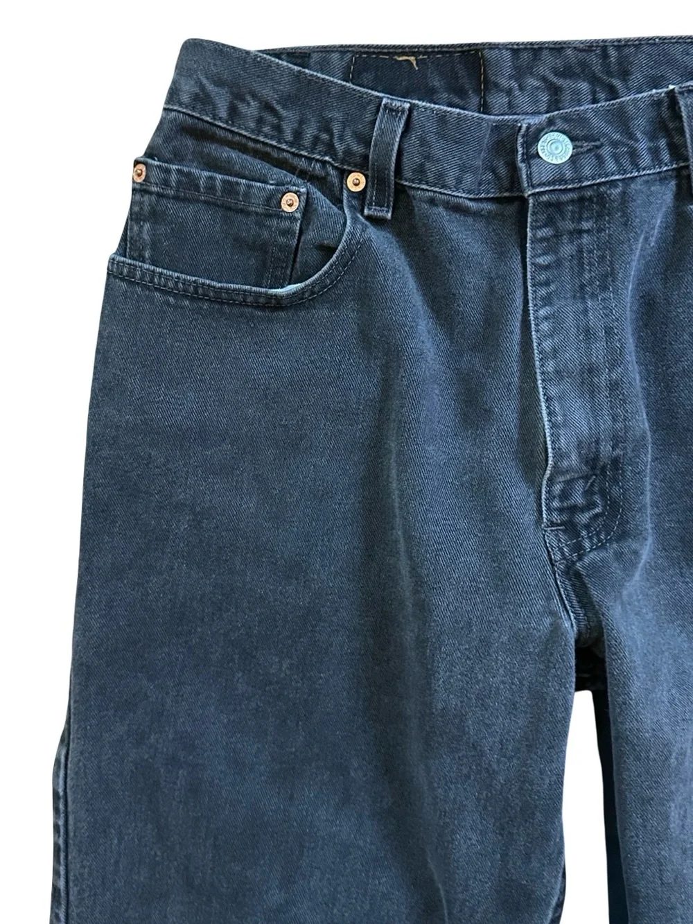 Vtg Levi's 560 Washed Black Loose Fit Tapered Jeans 34X32
